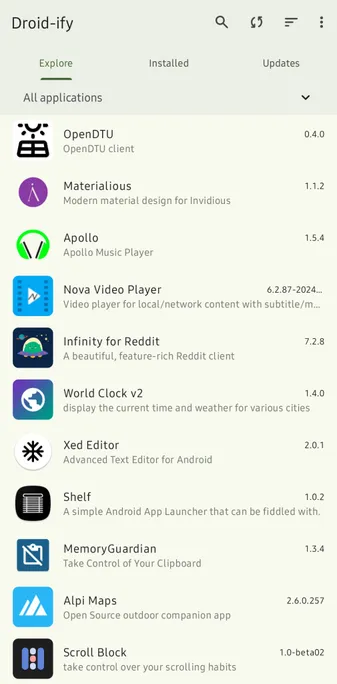 Droid-ify homepage
