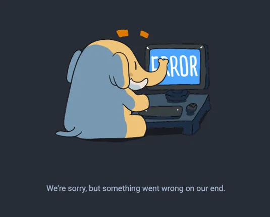 The default error screen from Mastodon. Ironically, this is what you WANT to see the very first time you boot up the Nginx server! You'll know you're very close! :)