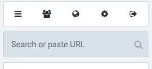The search box from the Mastodon web client.
