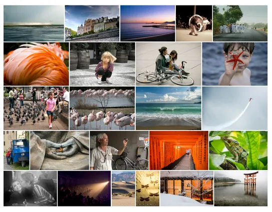 twenty photos assembled in a 4x3 rectangle showing a variety of landscapes, places, people, animals and situations that I loved to capture.