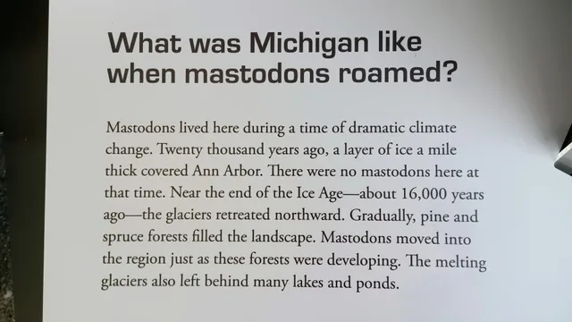 What was Michigan like when mastodons roamed?