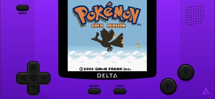 Screenshot of Delta emulating Pokemon Gold for GameBoy Color