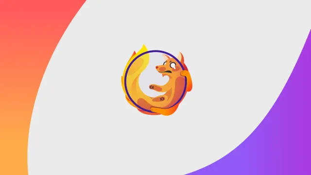 A wallpaper of the Firefox logo, except that the logo is shown from the backside releaving that the fox is holding onto the globe for dear life.