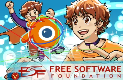 A boy creating a video of himself as a superhero with Blender