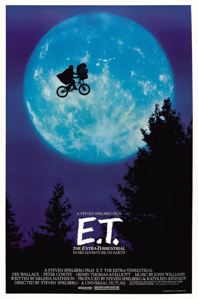 Affiche du film de Steven Spielberg "E.T. l'Extra-terrestre"