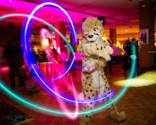 Shadow poi spinning glowy lights.