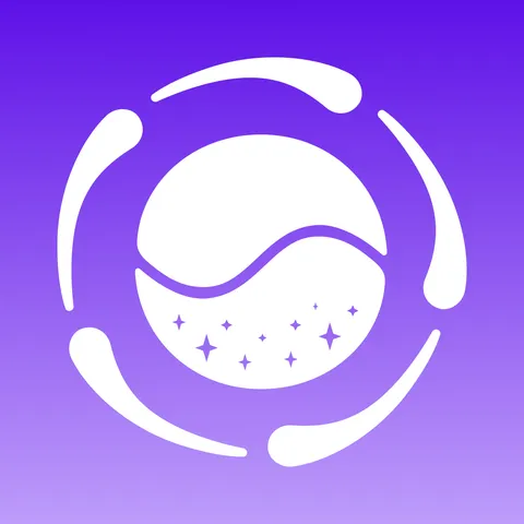 A variant of the new logo for FediDev KR with purple background