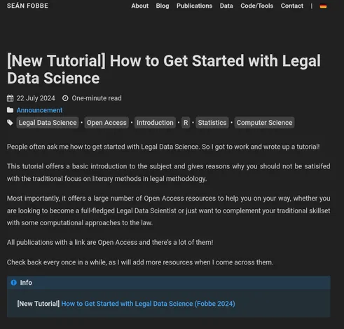 Screenshot of the first page of the linked tutorial.