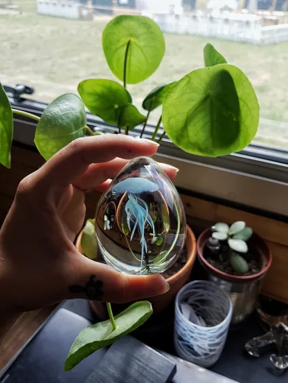 Meduse en verre faite à la main