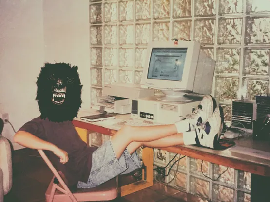 Me sitting in front of my computer sorting song to make you happy