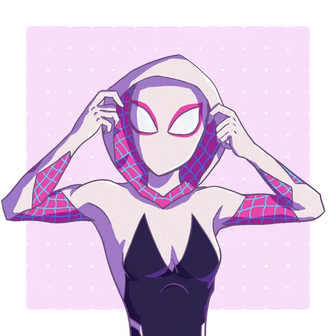 Drawing of Spider-Gwen.