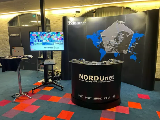 Fediversity stand next to the NORDUnet one 