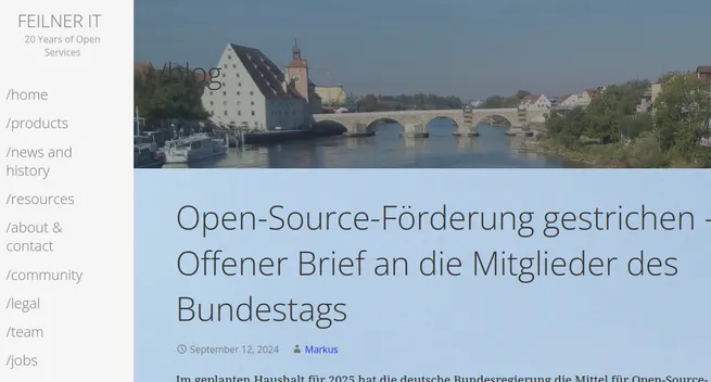 (German government wants to cut funding for open source in public administration - Feilner IT is providing an open letter as a template for everybody to send it to the members of the German parliament, in german language)