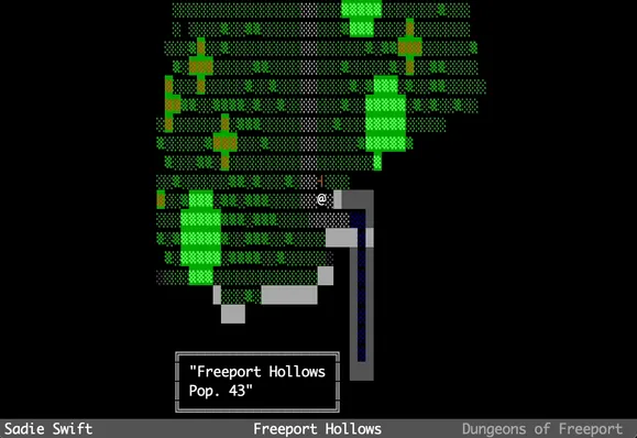 A player entering the hub world of Dungeons of Freeport.