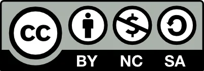 Image indicating specific attributes of Creative Commons License CC BY-NC-SA:

"Attribution — You must give appropriate credit , provide a link to the license, and indicate if changes were made . You may do so in any reasonable manner, but not in any way that suggests the licensor endorses you or your use.
 
NonCommercial — You may not use the material for commercial purposes .
ShareAlike — If you remix, transform, or build upon the material, you must distribute your contributions under the same license as the original.
 
No additional restrictions — You may not apply legal terms or technological measures that legally restrict others from doing anything the license permits."
