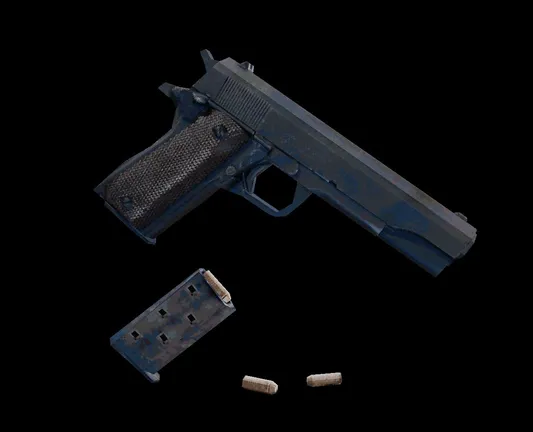 M1911 model I made and textured inspired by the PS1 old ways