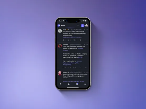 Mastodon Bird UI screenshot on mobile.