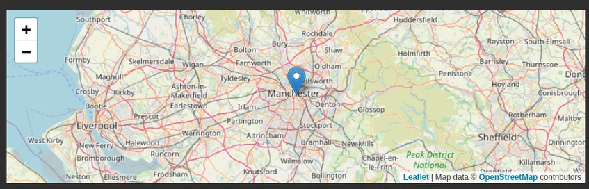 Screenshot of the location of #Oggcamp on #OpenStreetMap as seen on // foss.events
