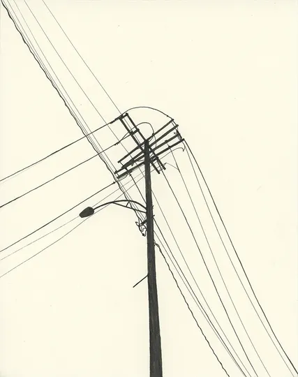 Drawing of power lines