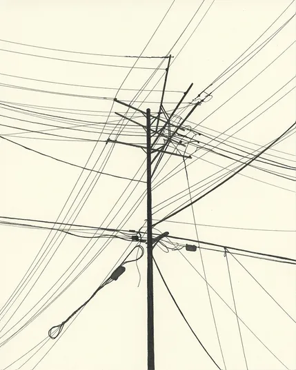 Drawing of power lines