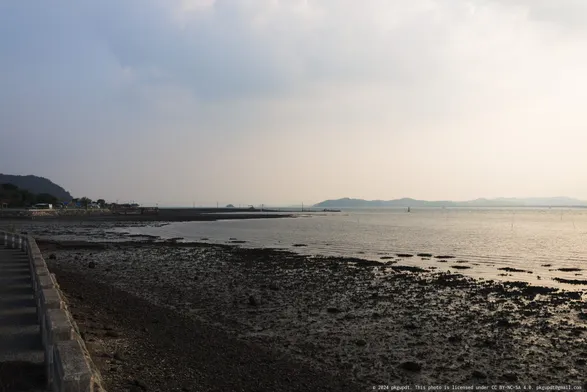 Beach in Gangjin, Korea.