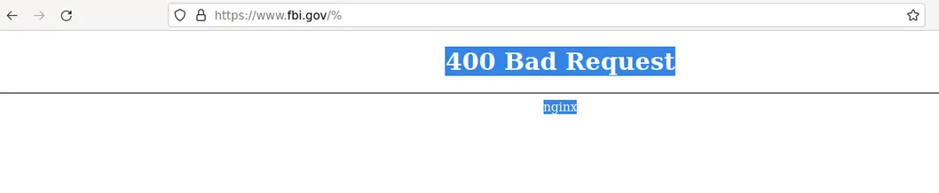 Using /% you can generate an error on many servers, and when they have not bothered to hide information it can be revealing.