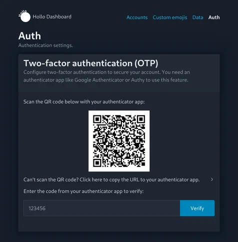 2. Added two-factor authentication support.