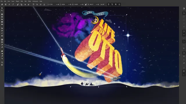 Life of Brian - ehm Otto - the weird guy. Cinema movie poster reconstruction in vector quality realized with Inkscape