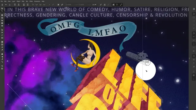 Movie poster design reinterpreted in vector quality. Screenshot with details on Monty Pythons Life of Brian