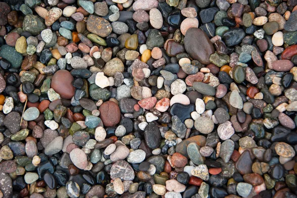 beach stones.