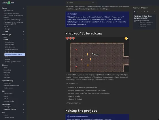 Screenshot of one of our wiki pages