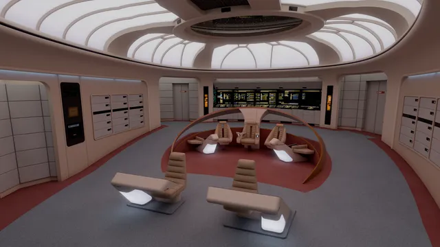 3D recreation of the bridge of the Enterprise-D as seen on Star Trek TNG's seventh season