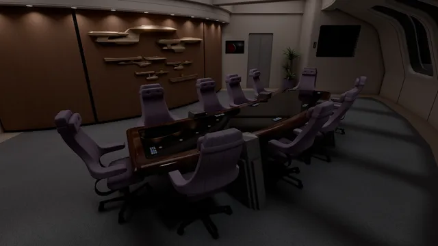 3D recreation of the observation lounge of the Enterprise-D as seen on Star Trek TNG