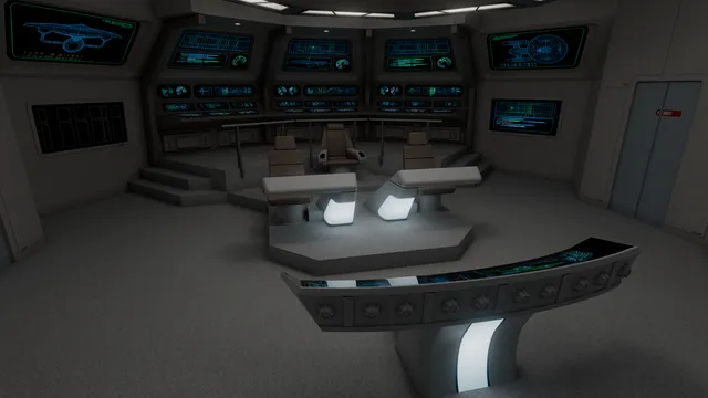 3D recreation of the bridge of the Enterprise-C as seen on Star Trek TNG's episode Yesterday's Enterprise