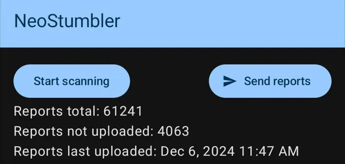 Neostubler showing 61.000 recordings, 4.000 of which from today