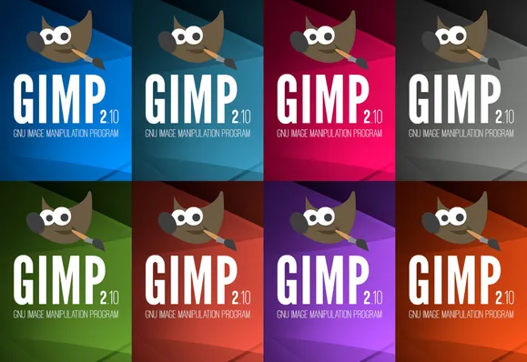 Splash screens pour GIMP 2.10 de toutes les couleurs (avec ou sans numérotation)