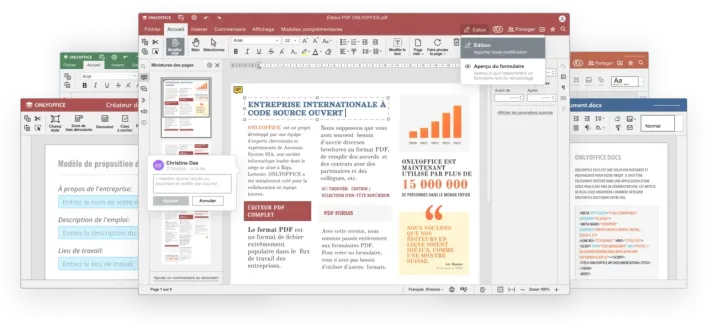 OnlyOffice, la première suite bureautique collaborative libre et open source, proposée par Zaclys.