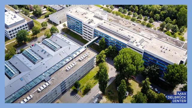 Aerial photo with research buildings