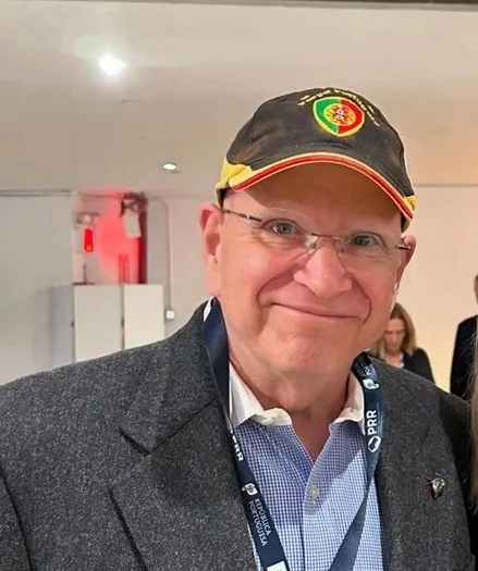 Me, with Força Portugal hat, at an event