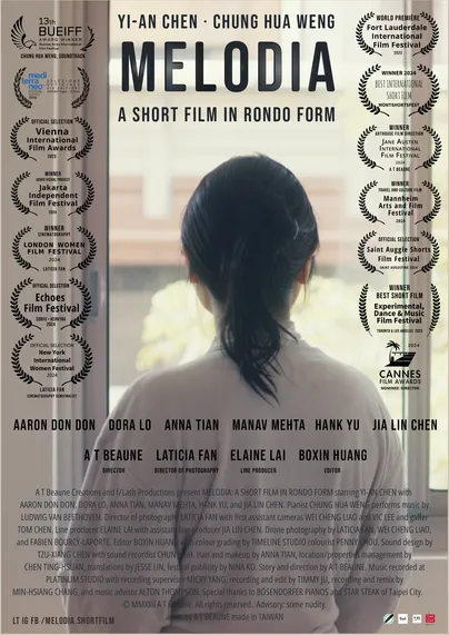 A Taiwanese woman, her back to the viewer and wearing a bathrobe, gazes out her window on a new morning in Taipei City.