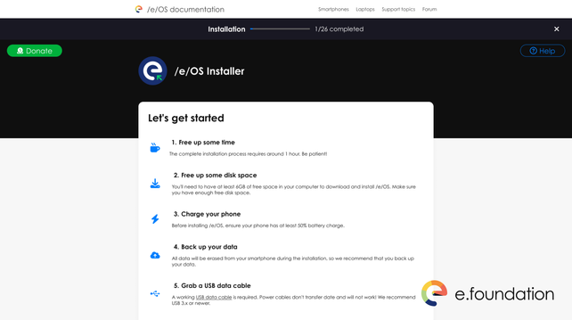 /e/OS Installer