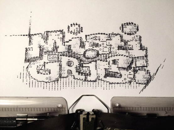 Mistigris logo drawn graffiti-style using a typewriter by Lord Nikon