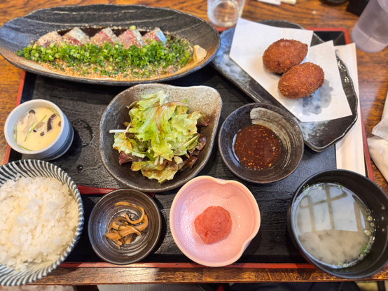 胡麻鯖定食