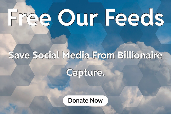 Free Our Feeds landing page, linked from text