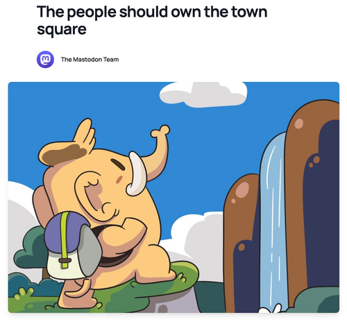 Mastodon initiative landing page, linked from text