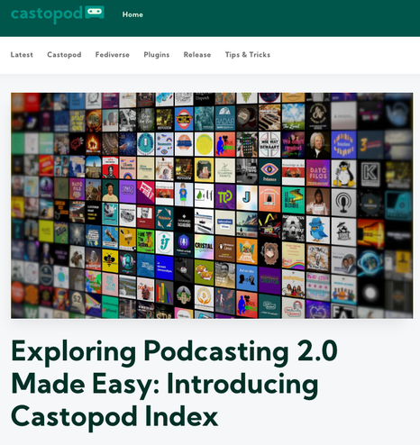 Castopod index blogpost screenshot