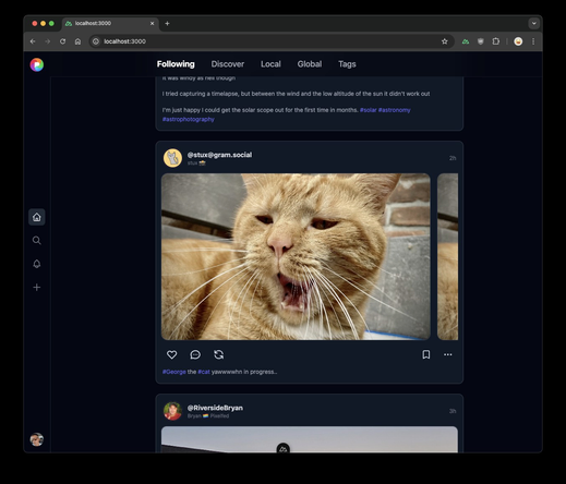 New Pixelfed web interface design