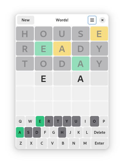 Screenshot of "Words!"