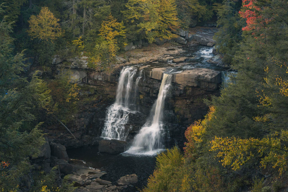 Blackwater Falls West Virginia in the autumn