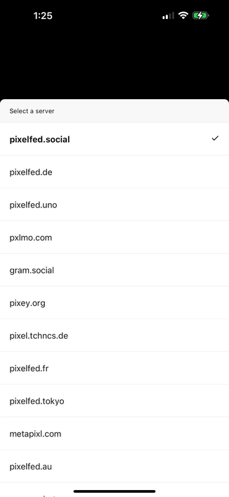 New pixelfed app splash screen
